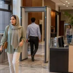 گیت بازرسی مدرن در ورودی یک سازمان